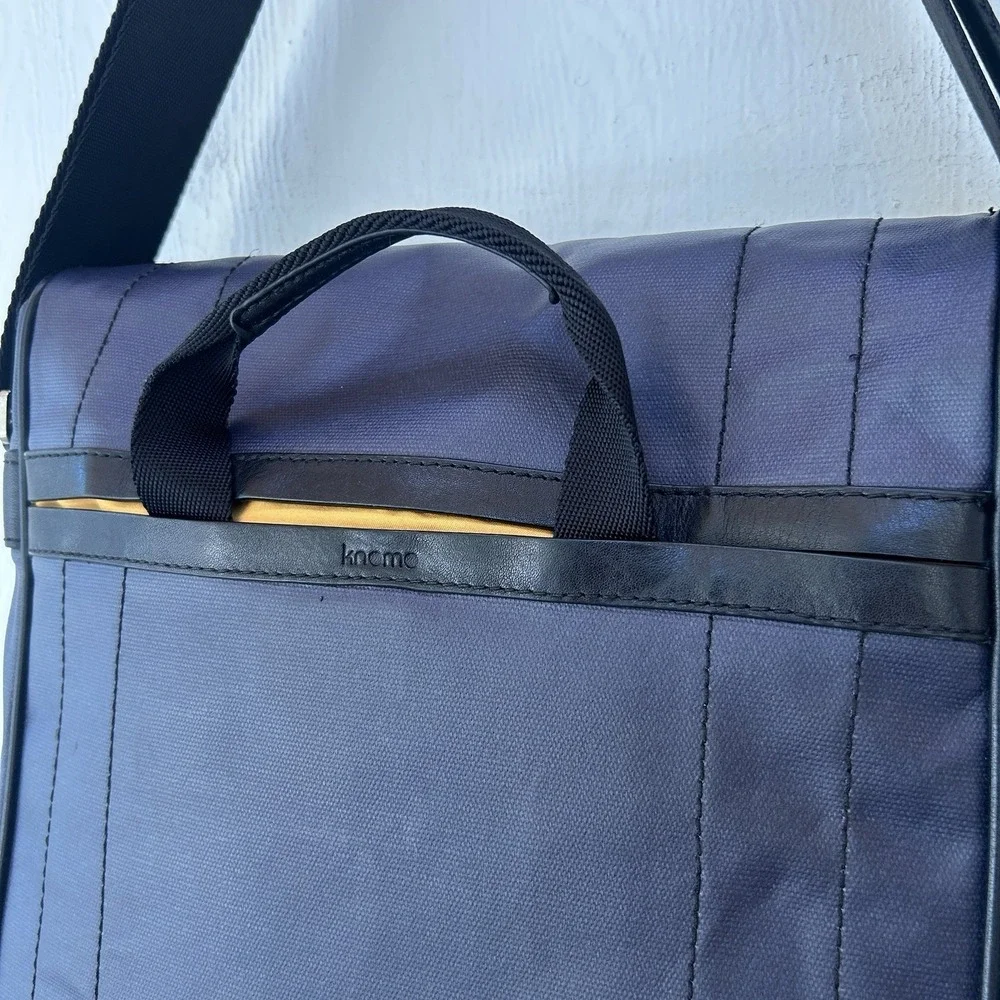 Knomo London Kobe iPad Messenger Crossbody Bag‎ Blue EUC